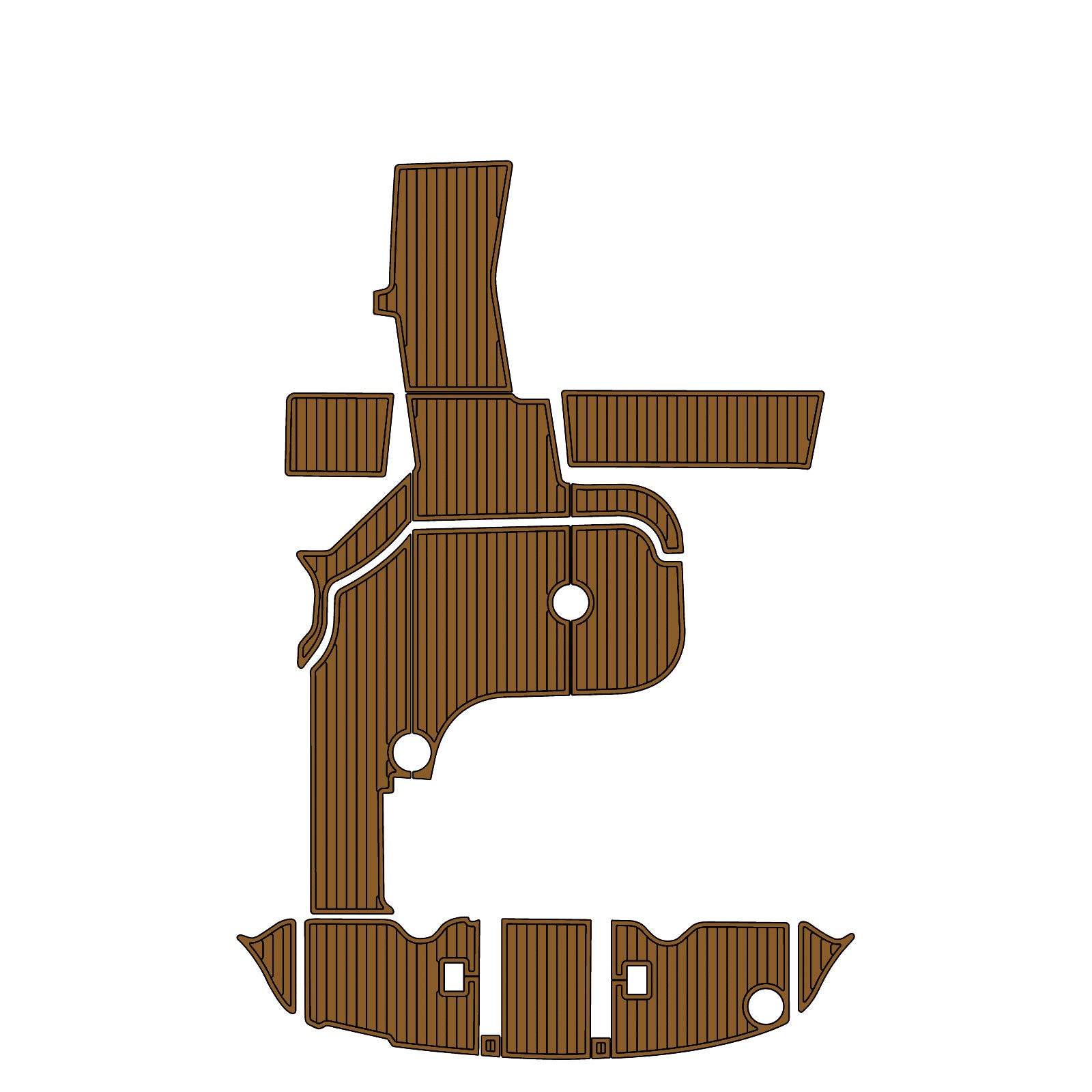 Sea Ray 34 Express Cruiser Eva Foam Boat Flooring Faux Teak Boat Deck Foam Boat Decking Marine Mat Cockpit Swim Platform Pads Hzchione Light Brown Black