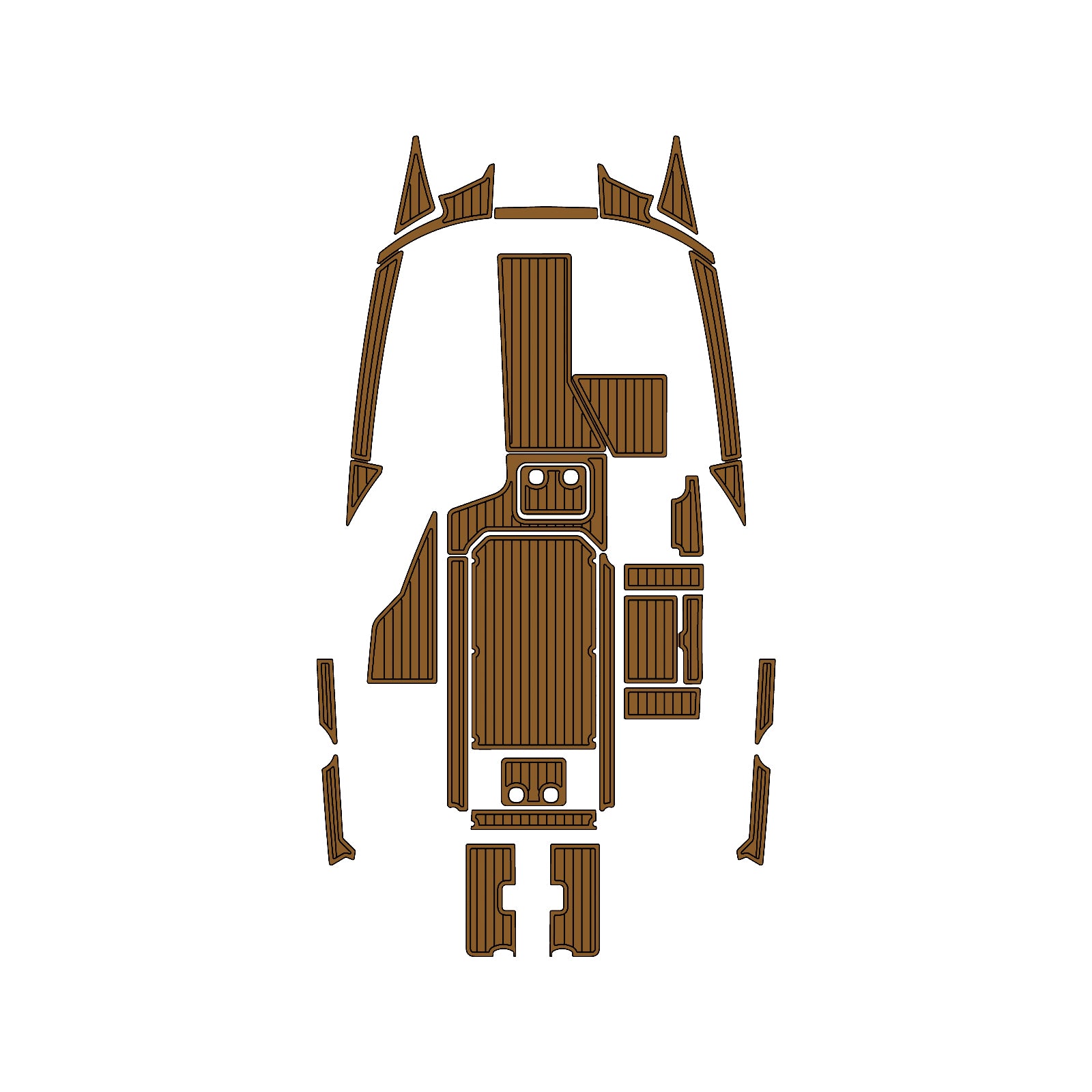 2019 Malibu 22MXZ Eva Foam Boat Flooring Faux Teak Boat Deck Foam Boat Decking Marine Mat Cockpit Swim Platform Pads Hzchione Light Brown Black