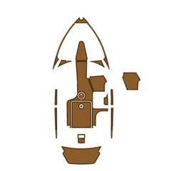 2016-2018 Malibu 20 VTX Swim Platform Cockpit Pad EVA Teak Decking Mat Hzchione Brushed Light Brown Black