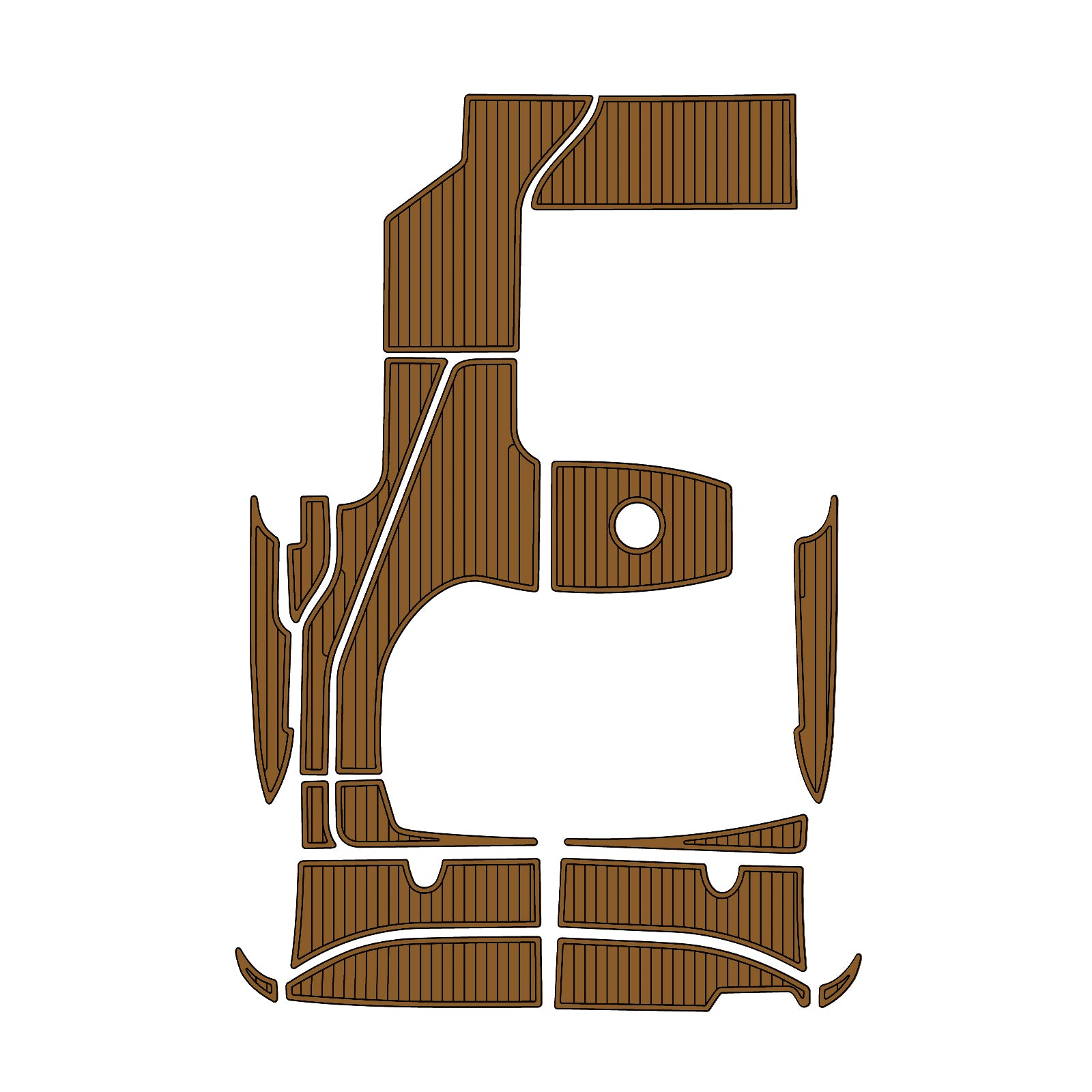 2007 Sea Ray 310 Eva Foam Boat Flooring Faux Teak Boat Deck Foam Boat Decking Marine Mat Cockpit Swim Platform Pads Hzchione Light Brown Black