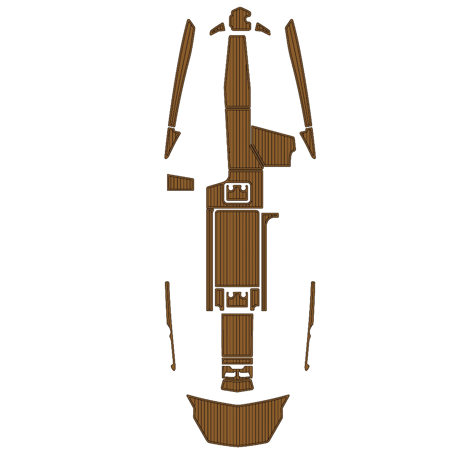 2018-2019 Malibu M235 Eva Foam Boat Flooring Faux Teak Boat Deck Foam Boat Decking Marine Mat Cockpit Swim Platform Pads Hzchione Light Brown Black