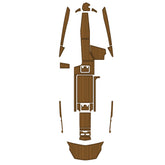 2018-2019 Malibu M235 Eva Foam Boat Flooring Faux Teak Boat Deck Foam Boat Decking Marine Mat Cockpit Swim Platform Pads Hzchione Light Brown Black