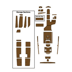 2019 Tige ZX1 Eva Foam Boat Flooring Faux Teak Boat Deck Foam Boat Decking Marine Mat Cockpit Swim Platform Pads Hzchione Light Brown Black