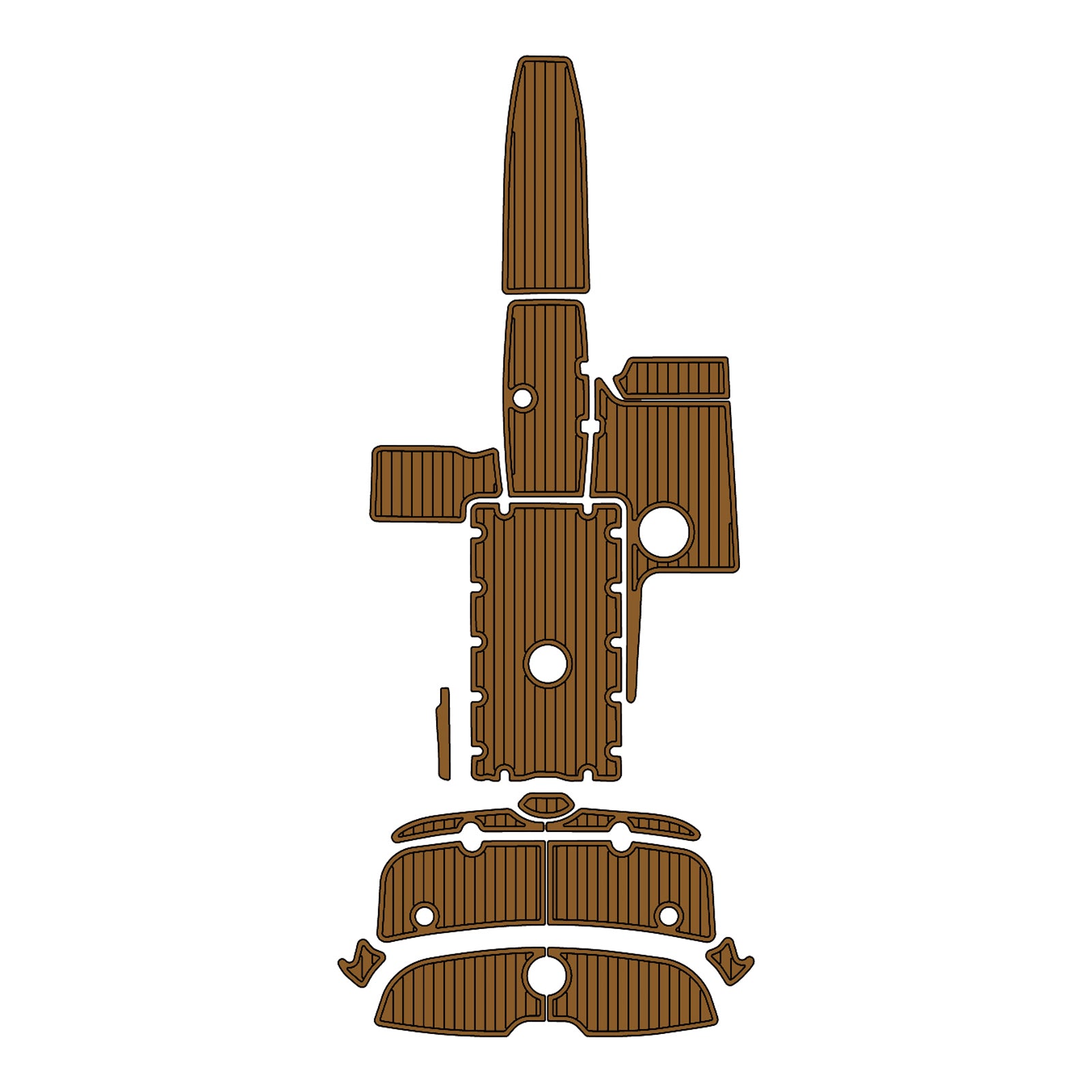 2008 Yamaha AR 230 Swim Platform Cockpit Pad Boat Kit EVA Boat Flooring Foam Decking Mat Hzchione Light Brown + Black Faux Teak