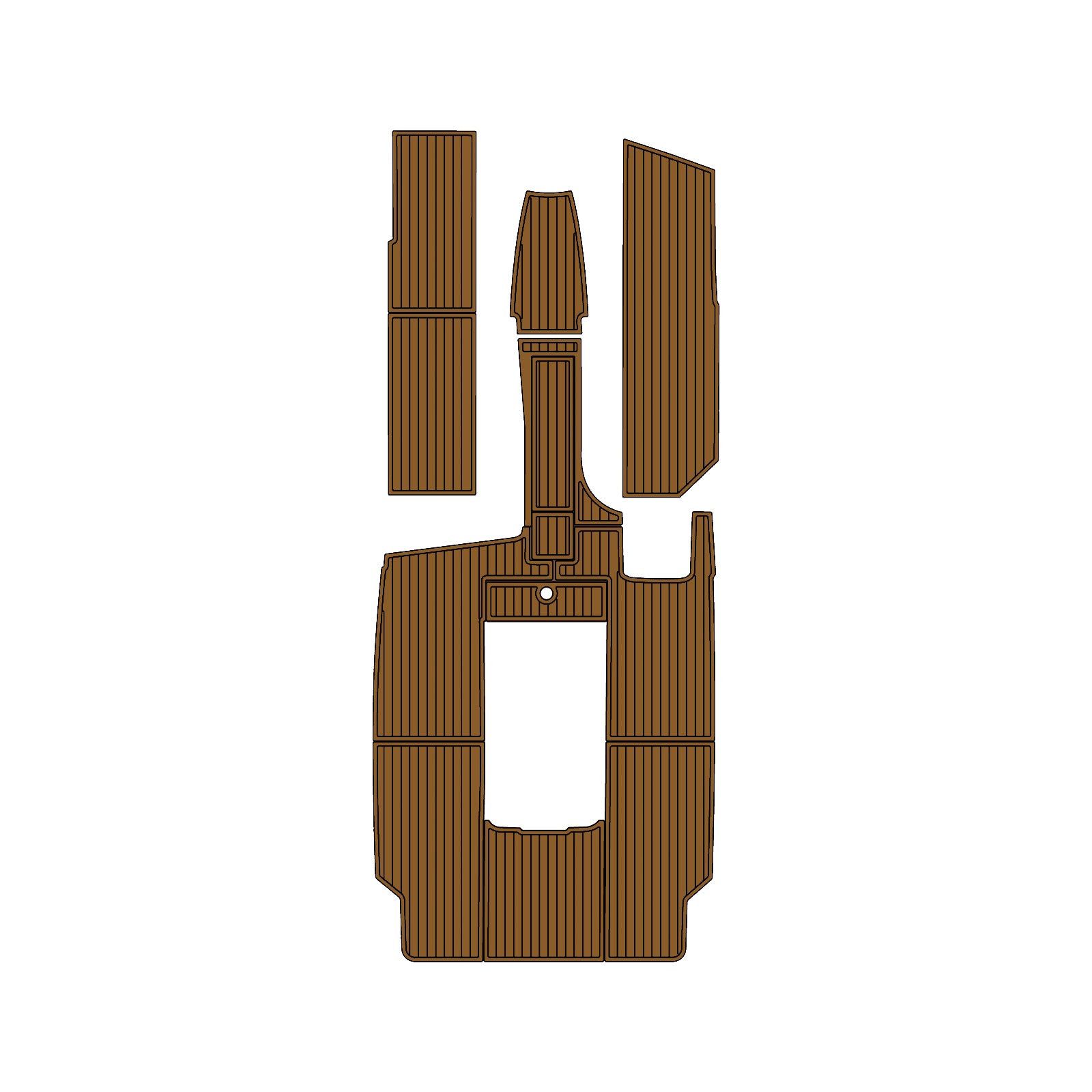 2003 MasterCraft Prostar 209 Swim Platform Cockpit Pad EVA Teak Decking Mat Hzchione Faux Teak Light Brown Black