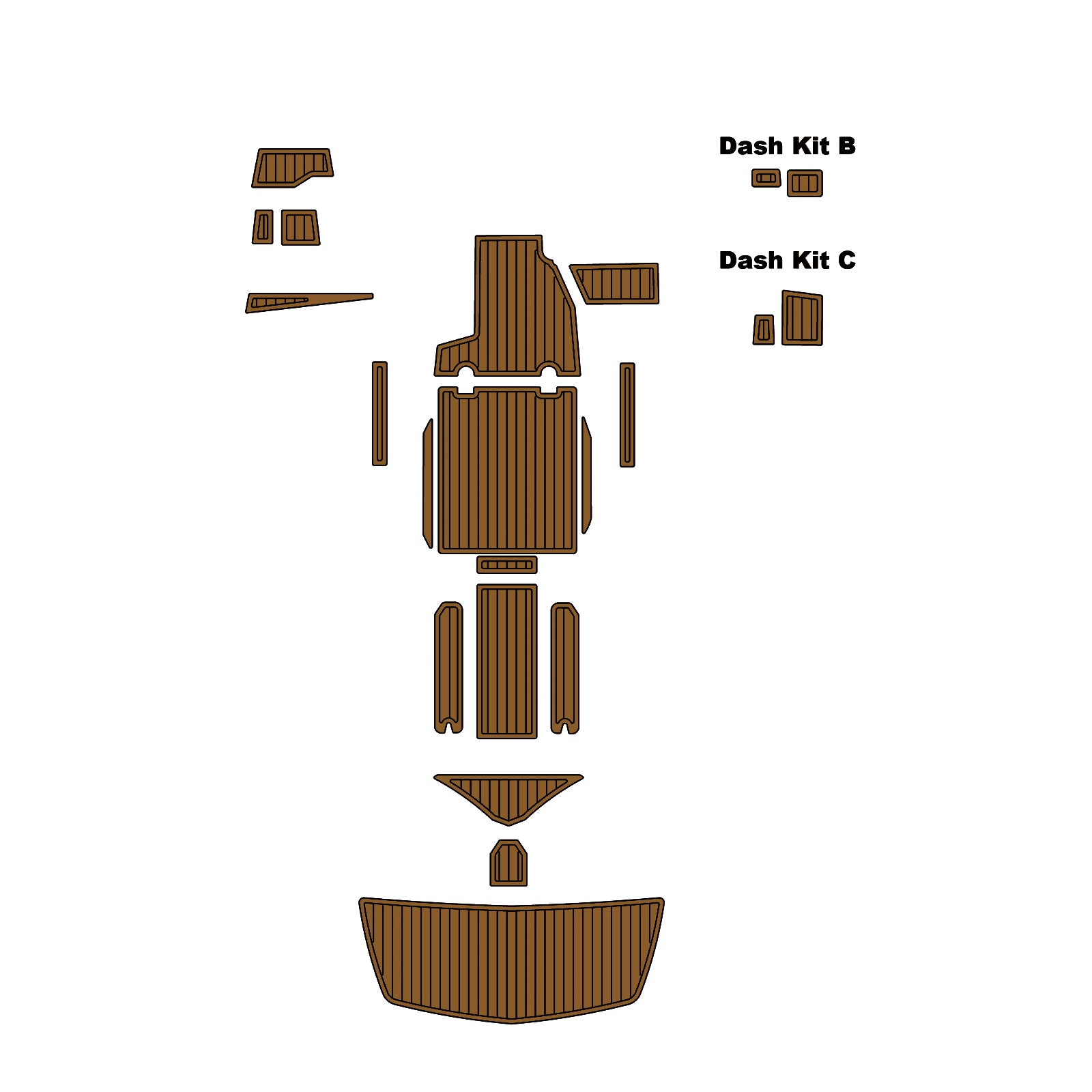 2019 Tige R21 Eva Foam Boat Flooring Faux Teak Boat Deck Foam Boat Decking Marine Mat Cockpit Swim Platform Pads Hzchione Light Brown Black