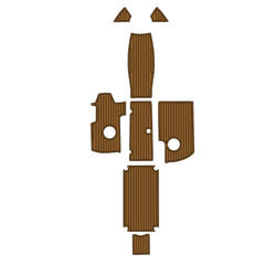 2016 Yamaha AR240 Swim Platform Cockpit Pad Boat Kit EVA Boat Flooring Foam Decking Mat Hzchione Light Brown + Black Faux Teak