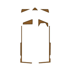 1985 Supra Sport Swim Platform Cockpit Pad EVA Teak Decking Mat Hzchione Brushed Light Brown Black