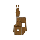 2001 MasterCraft 205V Swim Platform Cockpit Pad EVA Teak Decking Mat Hzchione Faux Teak Light Brown Black