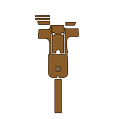 2005 Chaparral 225 SSI Swim Platform Cockpit Pad EVA Synthetic Teak Decking Boats Mat Hzchione Light Brown Black Brushed