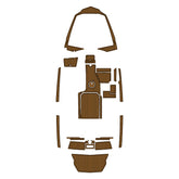 2022 Malibu 21 LX Swim Platform Cockpit Pad EVA Teak Decking Mat Hzchione Faux Teak Light Brown Black