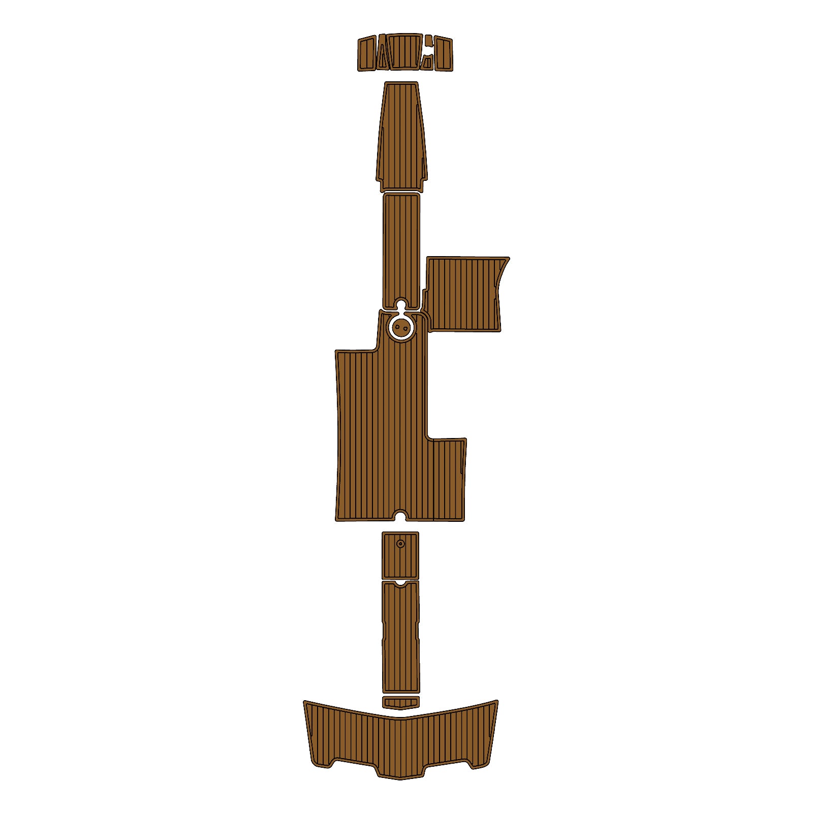 2005 Mastercraft Maristar Swim Platform Cockpit Pad EVA Teak Decking Mat Hzchione Faux Teak Light Brown Black