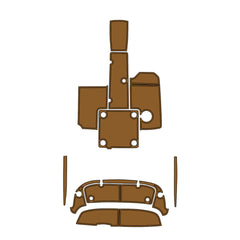 2012 Yamaha AR 190 Swim Platform Cockpit Pad Boat Kit EVA Boat Flooring Foam Decking Mat Hzchione Light Brown + Black Brushed