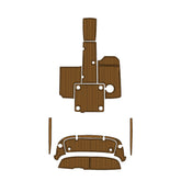 2012 Yamaha AR 190 Swim Platform Cockpit Pad Boat Kit EVA Boat Flooring Foam Decking Mat Hzchione Light Brown + Black Faux Teak