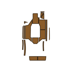 1990 Supra Mariah Swim Platform Cockpit Pad EVA Teak Decking Mat Hzchione Brushed Light Brown Black