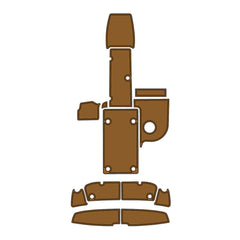 2013 Yamaha AR 210 Swim Platform Cockpit Pad Boat Kit EVA Boat Flooring Foam Decking Mat Hzchione Light Brown + Black Brushed