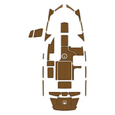 2016-2017 AXIS A20 Swim Platform Cockpit Pad EVA Teak Decking Mat Hzchione Faux Teak Light Brown Black