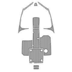 2017 Yamaha AR195 Swim Platform Cockpit Pad Boat Kit EVA Boat Flooring Foam Decking Mat Hzchione Gary + Black Faux Teak