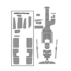 2019 Tige RZX20 Eva Foam Boat Flooring Faux Teak Boat Deck Foam Boat Decking Marine Mat Cockpit Swim Platform Pads Hzchione Light Gray Black