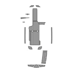 2018 Tige RZ4 Eva Foam Boat Flooring Faux Teak Boat Deck Foam Boat Decking Marine Mat Cockpit Swim Platform Pads Hzchione Light Gray Black