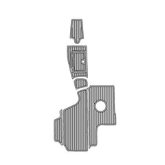 2006 Centurion Avalanche C4 Swim Platform Cockpit Pad EVA Teak Decking Mat Hzchione Faux Teak Light Gray Black