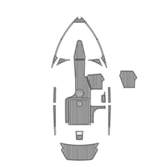 2016-2018 Malibu 20 VTX Swim Platform Cockpit Pad EVA Teak Decking Mat Hzchione Faux Teak Light Gray Black