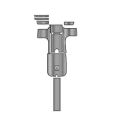 2005 Chaparral 225 SSI Swim Platform Cockpit Pad EVA Synthetic Teak Decking Boats Mat Hzchione Light Gray Black Faux Teak