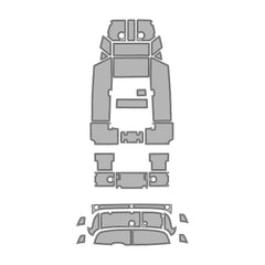 2016 Yamaha 190FSH Sport Swim Platform Cockpit Pad Boat Kit EVA Boat Flooring Foam Decking Mat Hzchione Gary + Black Brushed