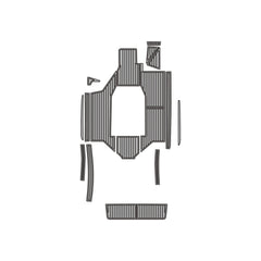 1990 Supra Mariah Swim Platform Cockpit Pad EVA Teak Decking Mat Hzchione Faux Teak Light Gray Black