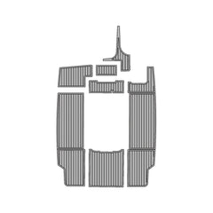 2002 MasterCraft 190 Swim Platform Cockpit Pad EVA Teak Decking Mat Hzchione Light Gray Black Faux Teak