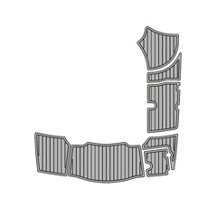 2016 Chaparral 226 Swim Platform Cockpit Pad EVA Teak Decking Boats Mat Hzchione Light Gray Black Faux Teak