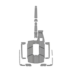 2016-2018 MasterCraft Prostar Swim Platform Cockpit Pad EVA Teak Decking Mat Hzchione Faux Teak Light Gray Black