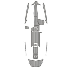 2018-2019 Malibu M235 Eva Foam Boat Flooring Faux Teak Boat Deck Foam Boat Decking Marine Mat Cockpit Swim Platform Pads Hzchione Light Gray Black