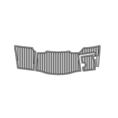 2017 Chaparral 226 SSI Swim Platform Cockpit Pad EVA Teak Decking Boats Mat Hzchione Light Gray Black Faux Teak