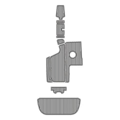 2013 Centurion Avalanche Swim Platform Cockpit Pad EVA Teak Decking Mat Hzchione Faux Teak Light Gray Black