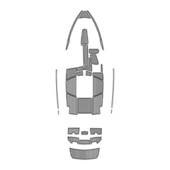 2019 Malibu TXi(Open Bow) Eva Foam Boat Flooring Faux Teak Boat Deck Foam Boat Decking Marine Mat Cockpit Swim Platform Pads Hzchione Light Gray Black