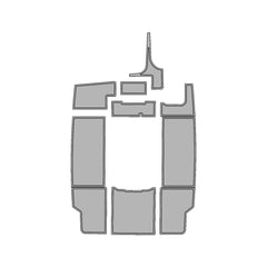 2002 MasterCraft 190 Swim Platform Cockpit Pad EVA Teak Decking Mat Hzchione Light Gray Black Brushed