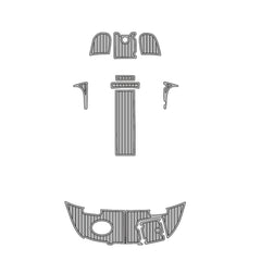 Chaparral 233 Explorer Swim Platform Cockpit Pad EVA Teak Decking Mat Hzchione Faux Teak Light Gray Black