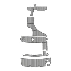 2003-2004 Rinker 342 Swim Platform Cockpit Pad Teak Decking Hzchione Light Gray Black