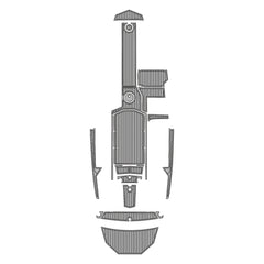 2016-2018 Supra SA Swim Platform Cockpit Pad EVA Teak Decking Mat Hzchione Faux Teak Light Gray Black