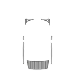 2008 Malibu 21 VLX Swim Platform Cockpit Pad EVA Teak Decking Mat Hzchione Faux Teak Light Gray Black