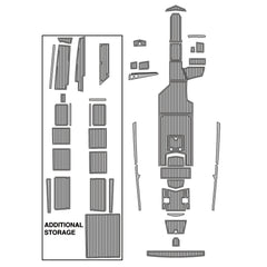 2019 Tige ZX5 Eva Foam Boat Flooring Faux Teak Boat Deck Foam Boat Decking Marine Mat Cockpit Swim Platform Pads Hzchione Light Gray Black