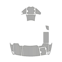 2011 Chaparral 224 Swim Platform Cockpit Pad EVA Synthetic Teak Decking Boats Mat Hzchione Light Gray Black Faux Teak