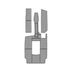 2003 MasterCraft Prostar 209 Swim Platform Cockpit Pad EVA Teak Decking Mat Hzchione Faux Teak Light Gray Black