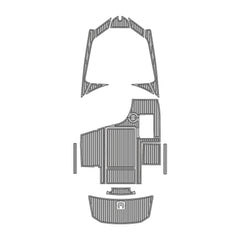 2008-2015 AXIS A20 Swim Platform Cockpit Pad EVA Teak Decking Mat Hzchione Faux Teak Light Gray Black