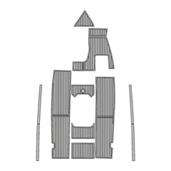 1999 Mastercraft Sportstar Swim Platform Cockpit Pad EVA Teak Decking Mat Hzchione Faux Teak Light Gray Black