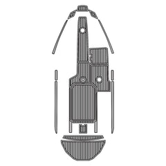 2015 Moomba Mojo Cockpit Pad Traction Mats Eva Foam Boat Flooring Marine Decking