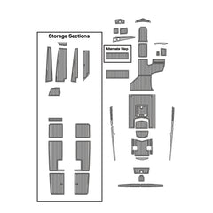 2019 Tige ZX1 Eva Foam Boat Flooring Faux Teak Boat Deck Foam Boat Decking Marine Mat Cockpit Swim Platform Pads Hzchione Light Gray Black