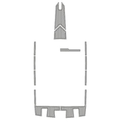 1989 MasterCraft Prostar 190 Swim Platform Cockpit Pad EVA Teak Decking Mat Hzchione Faux Teak Light Gray Black