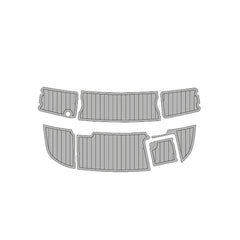 2003 Chaparral 200 SSI Swim Platform Cockpit Pad Boat Kit EVA Boat Flooring Foam Decking Mat Hzchione Light Gray Black Faux Teak